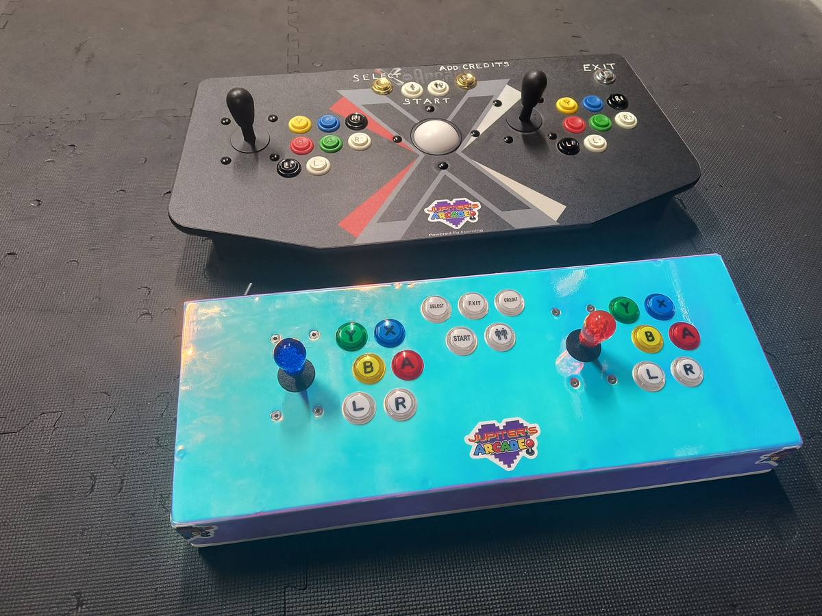 Jupiter's Arcade GameBox and XArcade controllers
